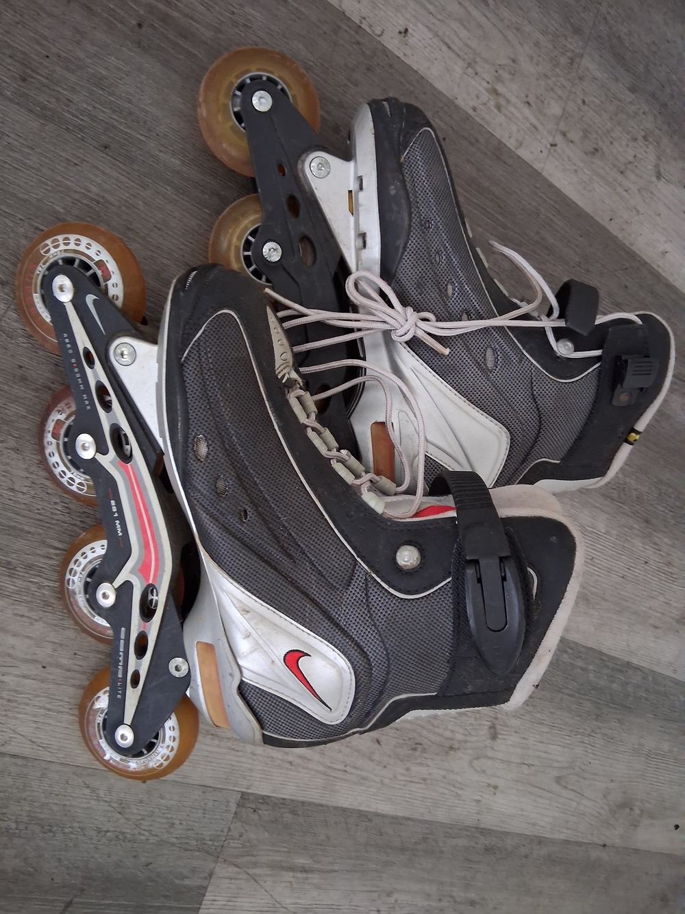 Nike Gray, White and Red Men's Inline Skates